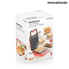 InnovaGoods Vaflovač a sendvičovač s receptami 2 v 1 Wafflicher