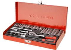 Extol Premium 8818360 Kľúče nástrčné 1/4", sada 45ks, kovový kufor, CrV