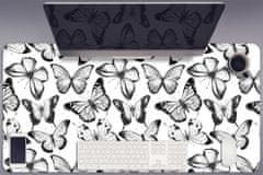 kobercomat.sk Pracovný podložka na stôl Čierna a biela motýľ 100x50 cm 