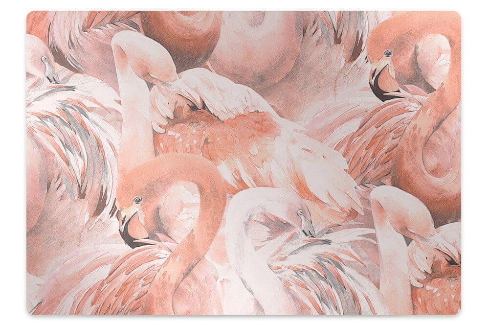 kobercomat.sk Podložka pod kolieskovú stoličku Flamingos 140x100 cm 15 cm 