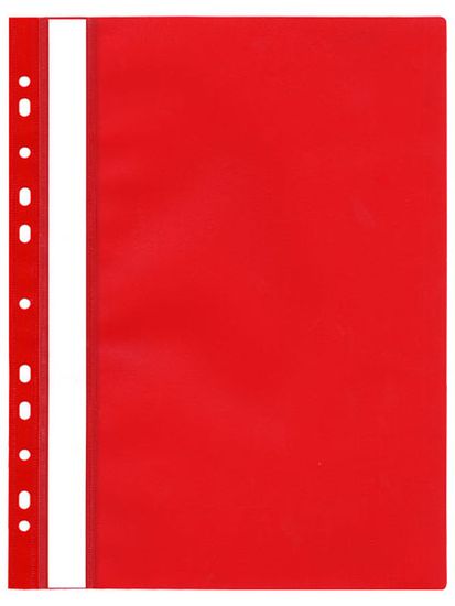 Karton PP Rýchloviazač plastový s eurodierovaním červený