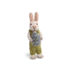 Decor By Glassor Plstený zajačik v nohaviciach s veľkonočnou kraslicou