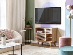 Beliani TV stolík svetlé drevo CLEVELAND