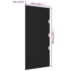 Vidaxl Bočné panely k vchodovej strieške 2 ks, čierne, tvrdené sklo