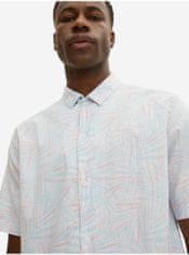 Tom Tailor Modro-biela pánska vzorovaná košeľa s krátkym rukávom Tom Tailor S