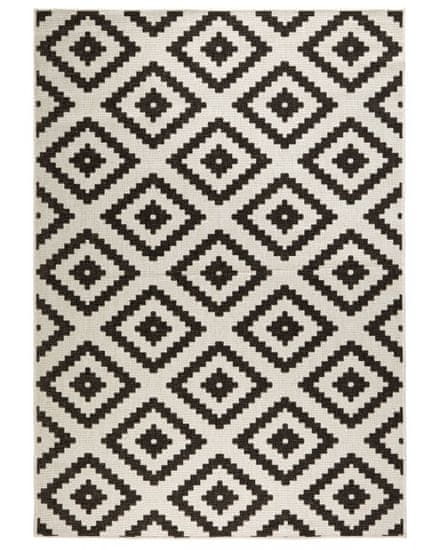 NORTHRUGS Kusový koberec Twin-Wendeteppiche 103129 schwarz creme – na von aj na doma