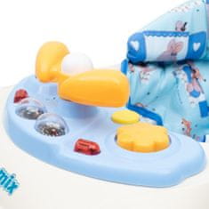 Baby Mix Detské chodítko s volantom a silikónovými kolieskami modré