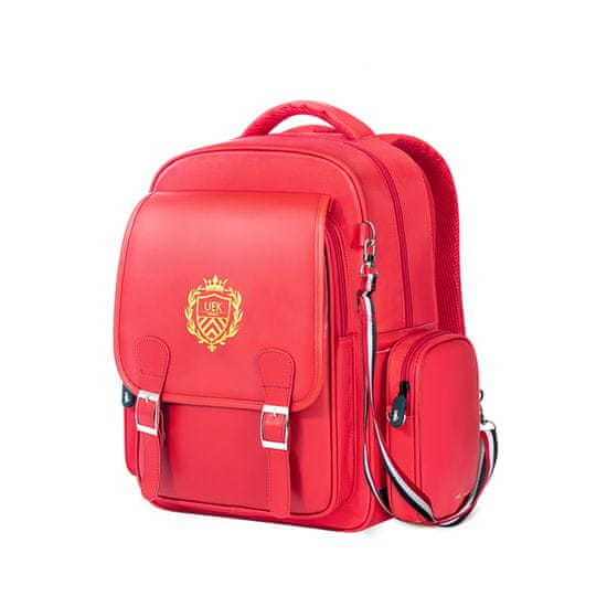 Klarion Štýlová retro červená školská taška Ginny