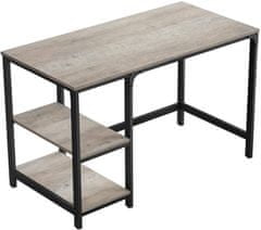 Artenat Pracovný stôl Ivy, 120 cm, šedá / čierna