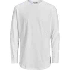 Jack&Jones Pánske tričko JJENOA Long Line Fit 12190128 White Relaxed (Veľkosť XL)