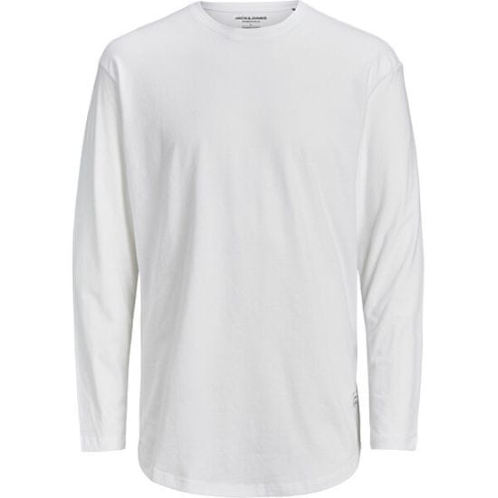 Jack&Jones Pánske tričko JJENOA Long Line Fit 12190128 White Relaxed