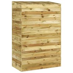 Vidaxl Plážový kôš so zásuvkou, 112x60x168 cm, masívne borovicové drevo