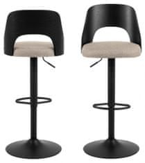 Design Scandinavia Barová stolička Lucy (SET 2 ks), svetlo šedá