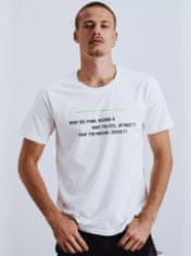 Dstreet pánske tričko s potlačou Shautha biela XL