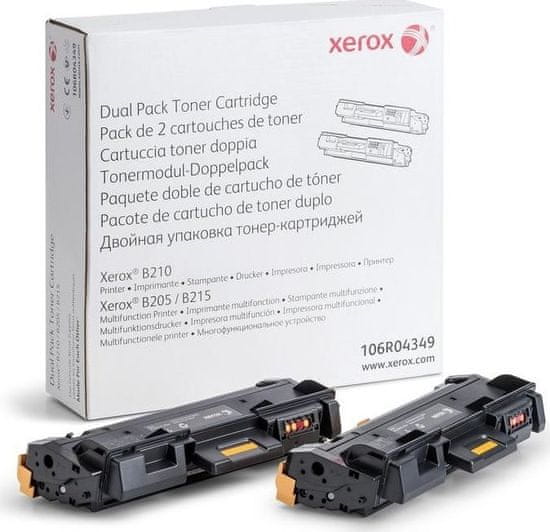 Xerox Xerox originální toner 106R04349 dualpack (černý, 2x 3000str.) pro B210/B205/B215