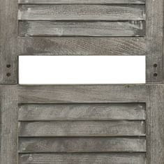 Vidaxl 5-panelový paraván sivý 179x166 cm masívne drevo
