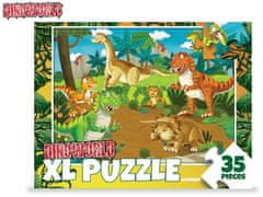 Mikro Trading Dinoworld puzzle dinosaury 62x46 cm 35 dielikov v krabici