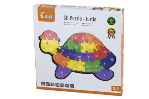 Viga 3D puzzle Želva s písmenami
