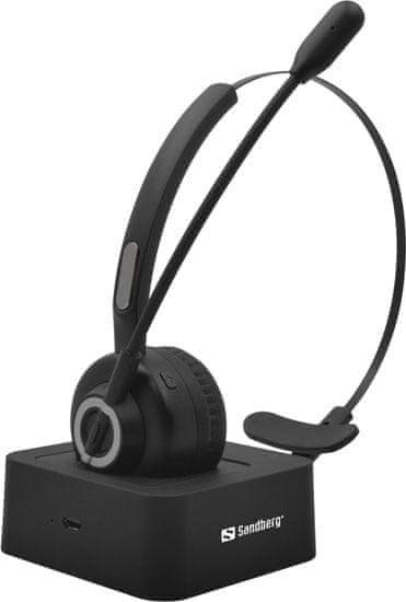 Sandberg sluchátka Bluetooth Office Headsat Pro, čierna