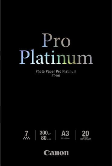 Canon Foto papier Pro Platinum PT-101, A3, 20 ks, 300g/m2, lesklý (2768B017)