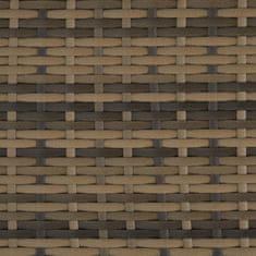 tectake Záhradný ratanový nábytok Palma 8 + 4 + 1 vr. ochrannej plachty, varianta 2 - prírodné/tmavě šedá