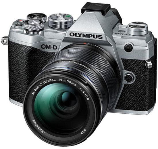 Olympus E-M5 Mark III + 14-150mm II (V207091SE000), strieborná/čierna