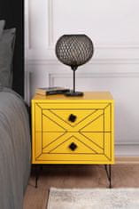 Dalenor Nočný stolík Luna, 55 cm, žltá