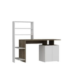 Dalenor Pracovný stôl Melis, 146 cm, orech / biela