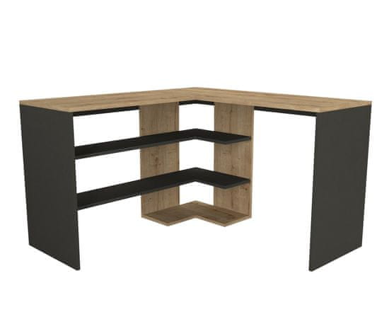 Dalenor Pracovný stôl Stylo, 120 cm, šedá / dub