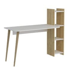 Dalenor Pracovný stôl Glaxy, 110 cm, biela / dub