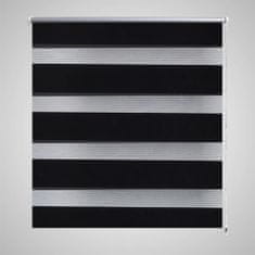 vidaXL Roleta vzor zebra, 120 x 230 cm, čierna