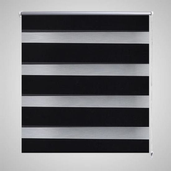 Petromila vidaXL Roleta vzor zebra, 120 x 230 cm, čierna