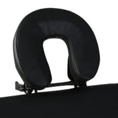 Petromila vidaXL Čierny skladací masážny stôl, 4 zóny, hliníkový rám