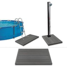 Vidaxl Podlahový prvok pre solárnu sprchu/rebrík v bazéne, drevoplast