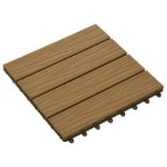Vidaxl Podlahová dlažba z WPC 11 ks 30x30 cm 1 m2 farba teakového dreva