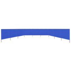 Vidaxl 9-panelová zábrana proti vetru látková 1200x120 cm azúrovo-modrá