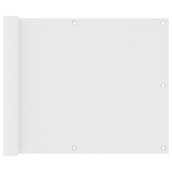 Vidaxl Balkónová markíza, biela 75x600 cm, oxfordská látka