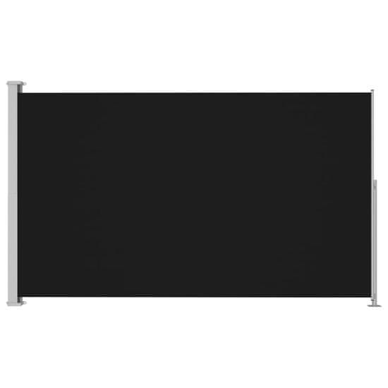 Vidaxl Zaťahovacia bočná markíza na terasu 180x300 cm, čierna