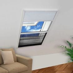 Vidaxl Plisovaná okenná sieťka proti hmyzu s hliníkovým rámom a roletou, 80 x 120 cm