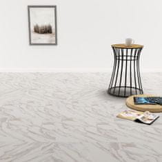 Vidaxl Samolepiace podlahové dosky z PVC 5,11 m2, biely mramor