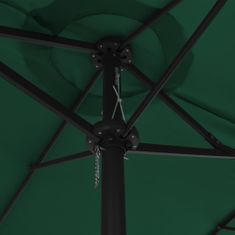 Vidaxl Vonkajší slnečník s hliníkovou tyčou 460x270cm zelený