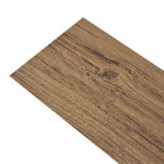 Vidaxl Samolepiace podlahové dosky z PVC 5,02 m2, 2 mm, hnedý orech