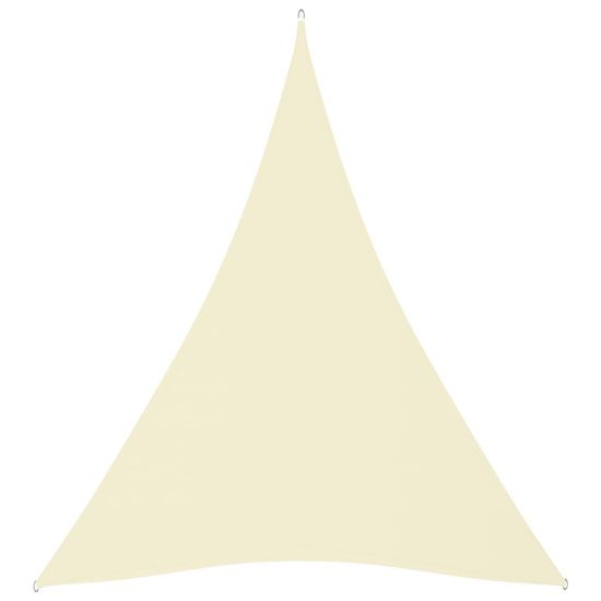 Vidaxl Tieniaca plachta, oxford, trojuholníková 5x6x6 m, krémová