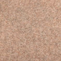 Vidaxl Nášľapy na schody 10 ks hnedé 65x25 cm vpichovaná textília
