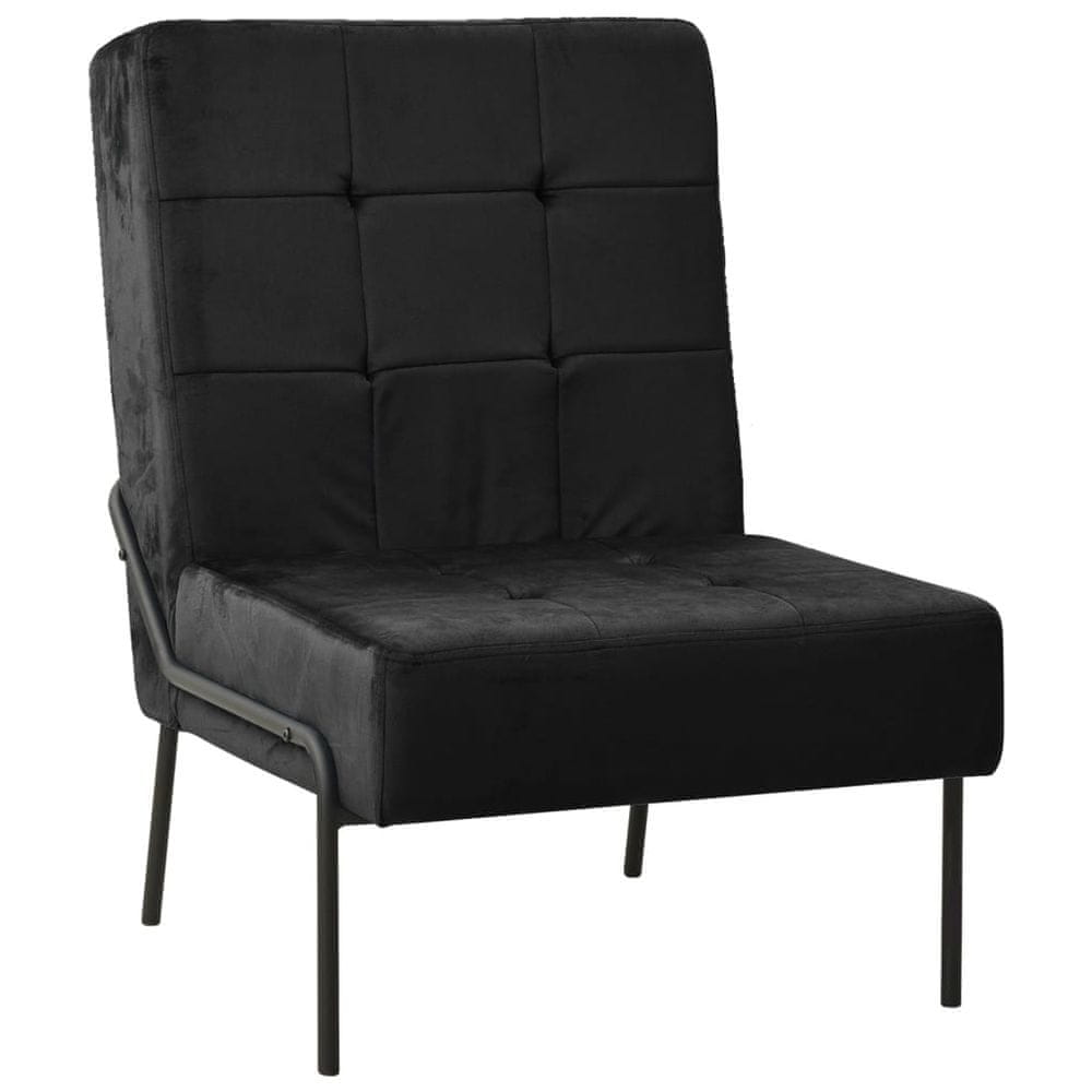 Vidaxl Relaxačná stolička 65x79x87 cm čierna zamatová