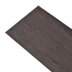 Vidaxl Samolepiace podlahové dosky z PVC 5,21 m2 2 mm tmavohnedé