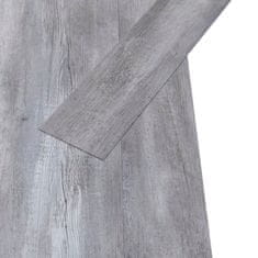 Vidaxl Samolepiace podlahové dosky z PVC 5,21 m2 2 mm matné drevo sivé