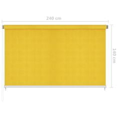 Vidaxl Vonkajšia zatemňovacia roleta 240x140 cm žltá