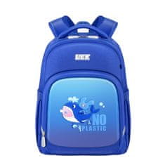 Klarion Kvalitná modrá ergonomická školská taška Eko No Plastic