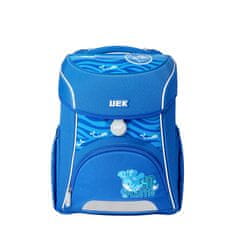 Klarion Ergonomická pevná modrá školská taška Big Eko No Plastic